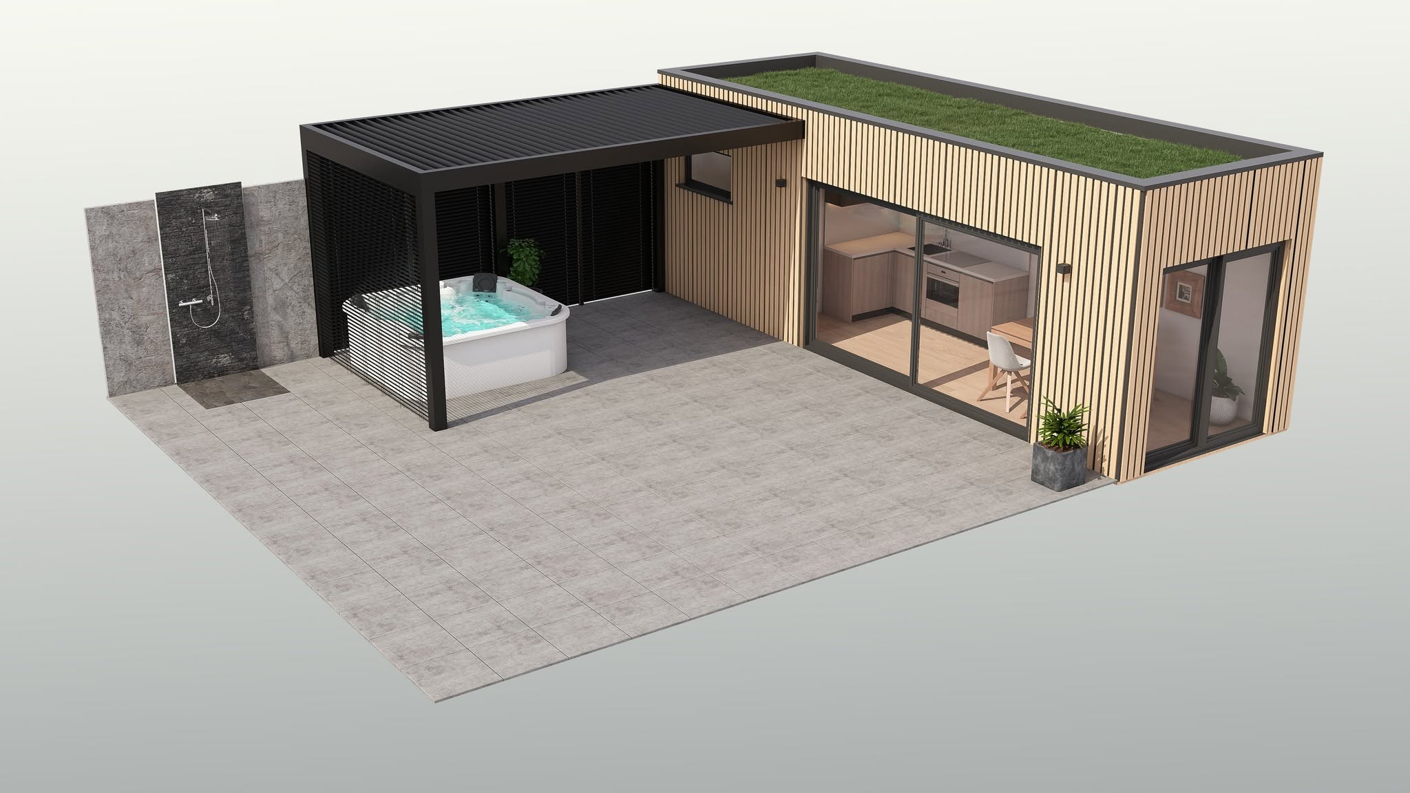 Swim Spa Glaswand