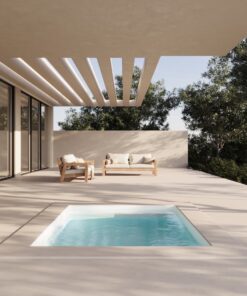 Kompakt Pool 24 eingebaut in Keramikterrasse
