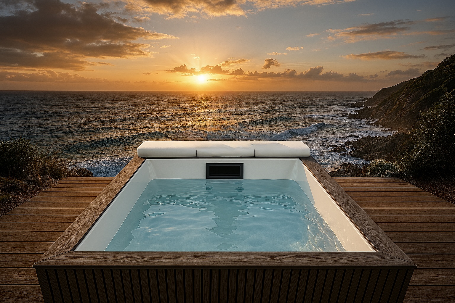 Whirlpool Mirage bei Sonnenuntergang