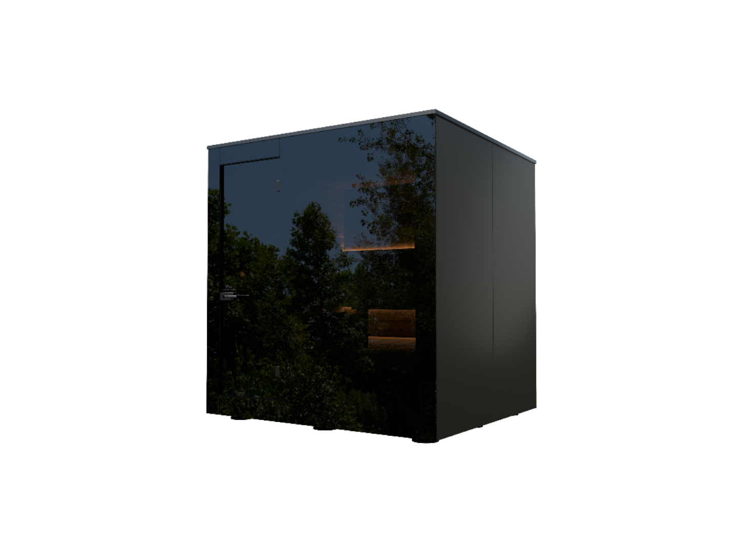 Panorama Sauna Two HPL Schwarz Variante