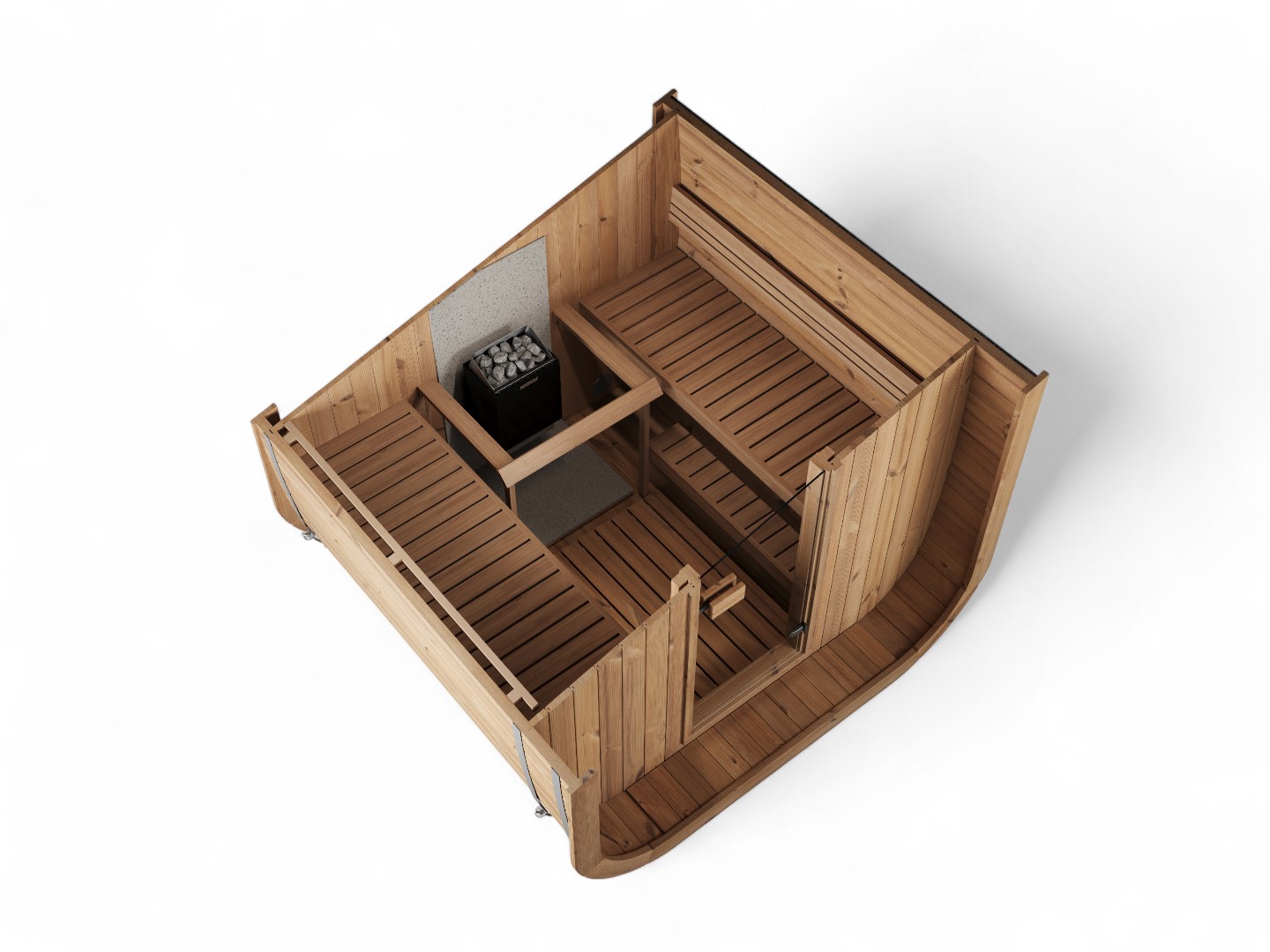 Sauna Cube L Querschnittzeichnung